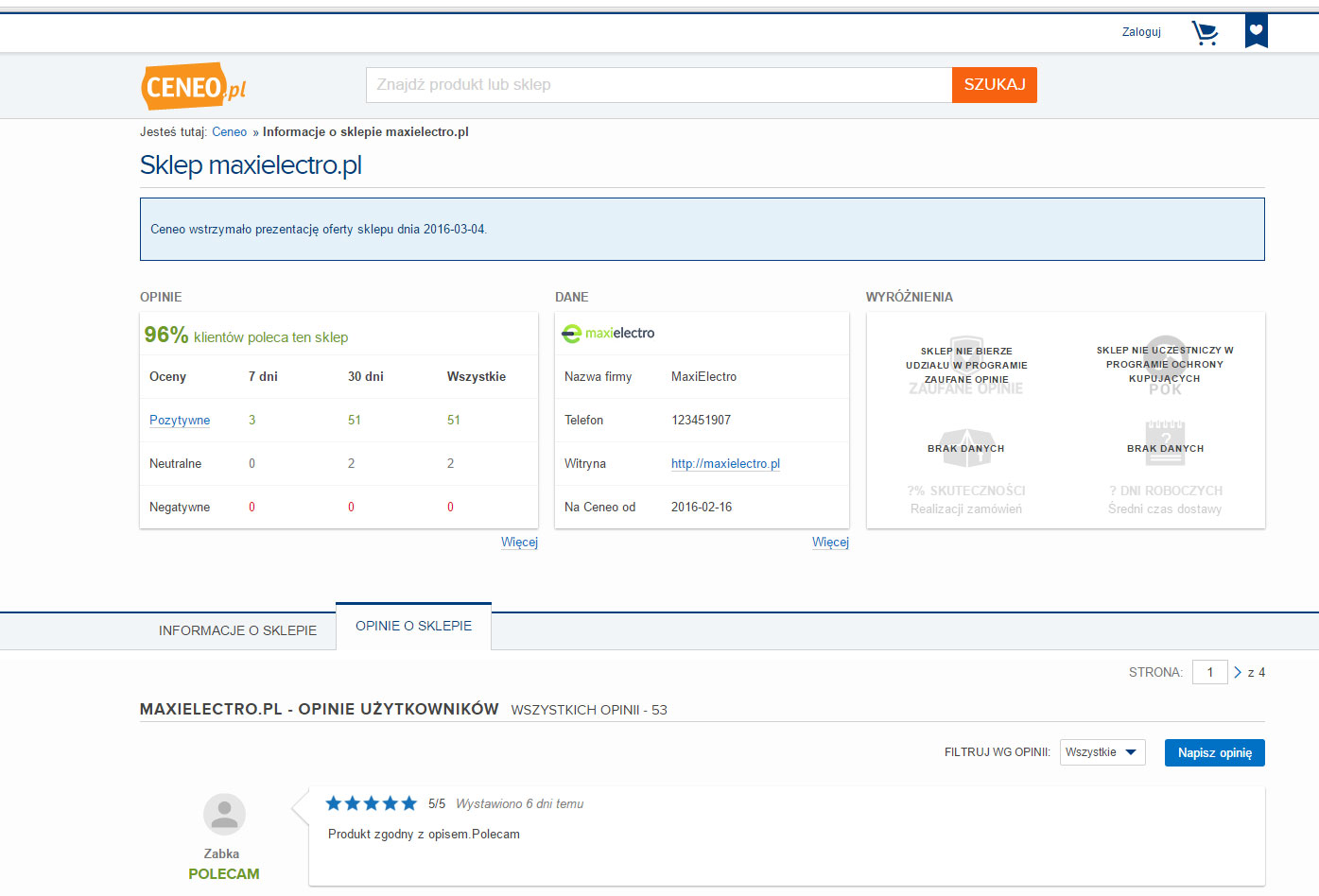 Maxielectro w Ceneo.pl